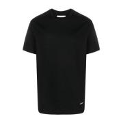 Jil Sander Logo Platta T-Shirt Black, Herr