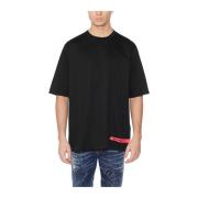 Dsquared2 Vintage Spets U-Single Merino Siden T-Shirt Black, Herr