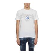 Dsquared2 Bomullstryck T-Shirt White, Herr