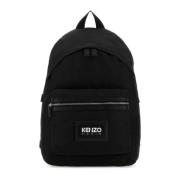 Kenzo Svart canvas ryggsäck Black, Herr