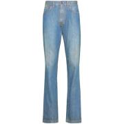 Maison Margiela Blå Jeans med Lätt Smutsig Effekt Blue, Herr