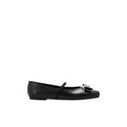 Salvatore Ferragamo Zina ballerinaskor Black, Dam