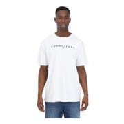 Tommy Jeans Herr Vit T-shirt, Kort Ärm, Casual White, Herr