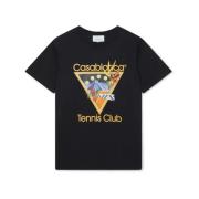 Casablanca Tennis Club Icon Sart T-Shirt Black, Herr