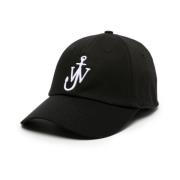 JW Anderson Broderad Logotyp Bomullshatt Black, Dam