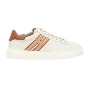 Hogan Elfenbensläder Sneaker H365 med Läderdetaljer Beige, Dam