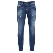 Dondup Midnight Blue Carrot Fit Denim Jeans Blue, Herr