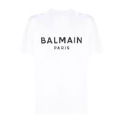 Balmain Logo T-shirt White, Herr