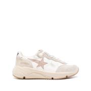 Golden Goose Running Sole Läder Sneakers med låg profil White, Dam