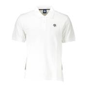 North Sails Vit Bomull Polo Shirt med Logo White, Herr