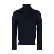 Ami Paris Blå Cashmere Turtlenecktröja Blue, Herr