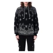 Amiri Svart Bandana Hoodie för Män Black, Herr