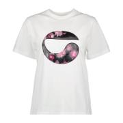 Coperni Oversized Holografisk T-shirt White, Dam