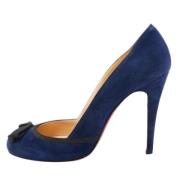 Christian Louboutin Pre-owned Pre-owned Mocka klackskor Blue, Dam