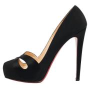 Christian Louboutin Pre-owned Pre-owned Satin klackskor Black, Dam