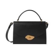 Mulberry Lana Topp Handtag, Svart Black, Dam