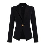 Balmain Blazer med spetsiga slag Black, Dam