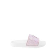 Giuseppe Zanotti Glitter Logo Slides Kvinnors Modernt Trendigt Pink, D...