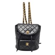 Chanel Vintage Pre-owned Laeder ryggsckar Black, Dam