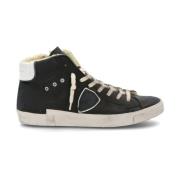 Philippe Model Svarta High Top Sneakers med Distressed Detaljer Black,...