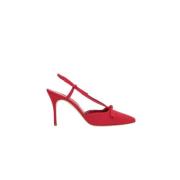 Manolo Blahnik Röd Slingback med Stilettklack Red, Dam