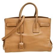 Yves Saint Laurent Vintage Pre-owned Laeder totevskor Beige, Dam