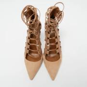 Aquazzura Pre-owned Pre-owned Laeder klackskor Beige, Dam