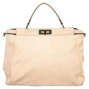 Fendi Vintage Pre-owned Laeder handvskor Beige, Dam