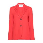 Harris Wharf London Röd Stretch-Jersey Blazer Red, Dam