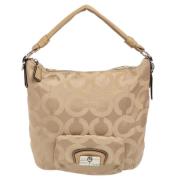 Coach Pre-owned Pre-owned Canvas handvskor Beige, Dam