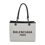 Balenciaga Beige Shopping Tote med antika silverfinishar Beige, Dam