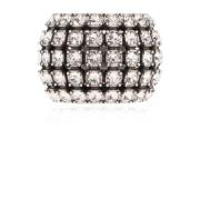 Balenciaga Glam kristallprydd ring Gray, Dam