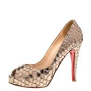 Christian Louboutin Pre-owned Pre-owned Tyg klackskor Beige, Dam