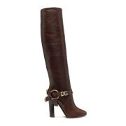 Dolce & Gabbana Bruna Läder Ankelboots för Kvinnor Brown, Dam