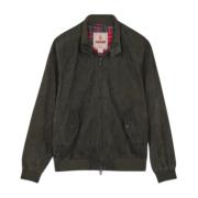 Baracuta Suede Harrington Jacka - Grön Aw23 Green, Herr