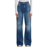 7 For All Mankind Tess Trousers Slate Blue, Dam