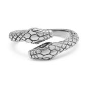 Nialaya Vintage Snake Ring Gray, Herr