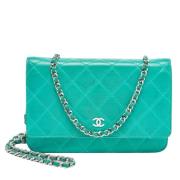 Chanel Vintage Pre-owned Laeder plnbcker Green, Dam