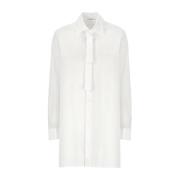 Yohji Yamamoto Vit Skjorta med Spetskrage White, Dam