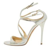 Jimmy Choo Pre-owned Pre-owned Laeder sandaler Gray, Dam