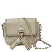 Burberry Vintage Pre-owned Laeder crossbodyvskor Beige, Dam