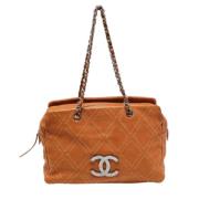 Chanel Vintage Pre-owned Laeder chanel-vskor Beige, Dam