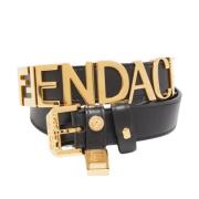 Fendi Vintage Pre-owned Laeder skrp Black, Dam