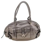 Salvatore Ferragamo Pre-owned Pre-owned Laeder handvskor Gray, Dam