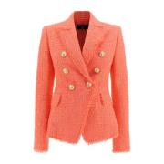 Balmain Orange Blazer med knappstängning Orange, Dam