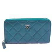 Chanel Vintage Pre-owned Laeder plnbcker Blue, Dam