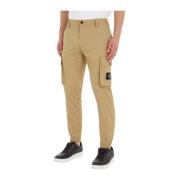 Calvin Klein Skinny Stretch Cargo Byxor Beige, Herr