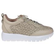 Wonders Beige Läder Cairo Sneaker Beige, Dam