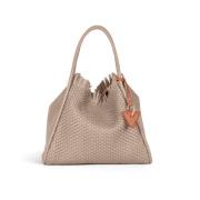 Parise Elegant Axelväska med Tubulära Handtag Beige, Dam