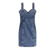 Tommy Hilfiger Dam Denim Klänning Set Blue, Dam